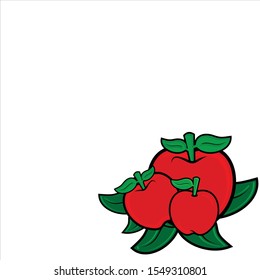apple icon flat vector illustration for graphic and web design.