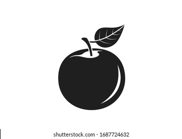 apple icon. food ingredient vector image. natural organic fruit and vegetarian food design element