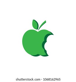 Apple icon fresh and leaf
