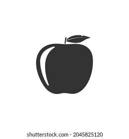 Apple icon. Apple fruit. Flat design vector illustration isolated on white background.