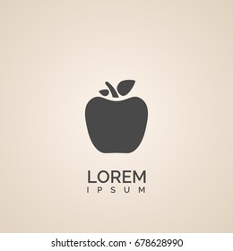 apple icon. fruit sign