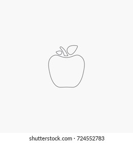 apple icon. fruit sign