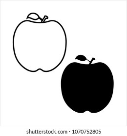 Icono de Apple, Icono de Fruta Ilustración de arte vectorial