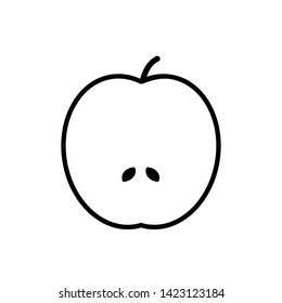 Apple Icon. Fruits, One of Nature Products Illustration As A Simple Vector Sign & Trendy Symbol for Design and Websites, Presentation or Mobile Application. 