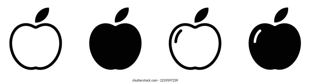 Apple icon. Fruits icon, vector illustration