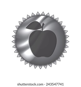 Apple Icon with galographic sticker