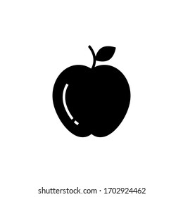 apple icon glyph design vector illustration. isolated on white background