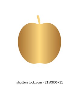 Icono de Apple con gradiente dorado