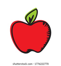 Apple Icon for Graphic Design Projects. Vector illustration
