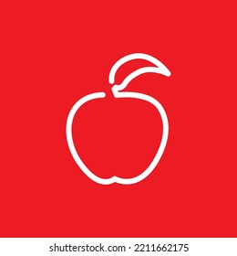 Icono de Apple, plantilla de recursos gráficos, ilustración vectorial.
