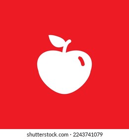 Apfelsymbol, grafische Ressourcenvorlage, Vektorgrafik.