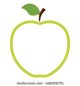 apple outline images stock photos vectors shutterstock https www shutterstock com image vector apple icon green outline logo isolated 1680500701