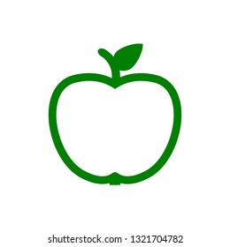 Apple icon green - stock vector