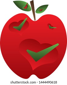 An apple icon with hearts in it, Simon V