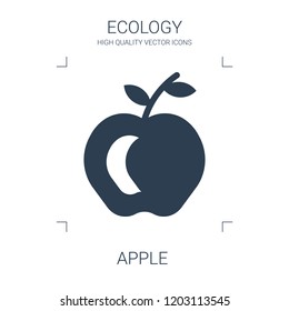 apple icon. high quality filled apple icon on white background. from ecology collection flat trendy vector apple symbol. use for web and mobile
