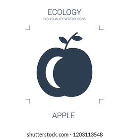 apple icon. high quality filled apple icon on white background. from ecology collection flat trendy vector apple symbol. use for web and mobile