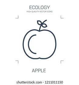 apple icon. high quality line apple icon on white background. from ecology collection flat trendy vector apple symbol. use for web and mobile