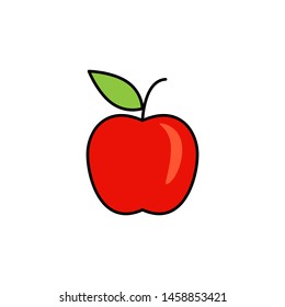 apple icon, illustration filled design