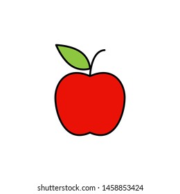 apple icon, illustration filled design