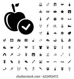 Apple icon illustration isolated vector. beauty icons vector set. on white backgroun