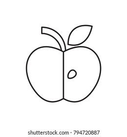 apple icon illustration isolated vector sign symbol