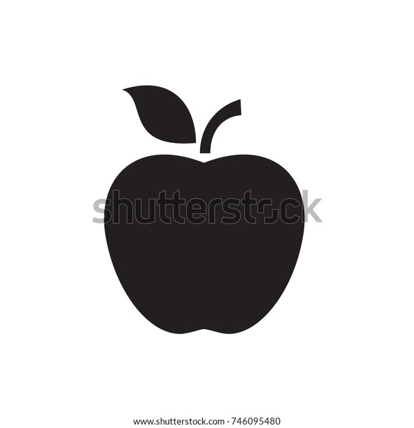 リンゴのアイコンイラスト ベクター画像記号 のベクター画像素材 ロイヤリティフリー