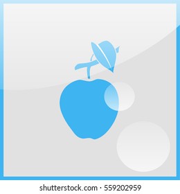 Apple icon illustration jpg picture flat design web art.