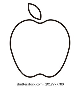 icono de manzana, icono de símbolo de ilustración vector, icono de línea, apel de buah