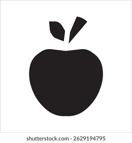 ícone de maçã, ilustração ícone sigele vetor, no fundo branco