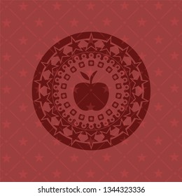 apple icon inside badge with red background
