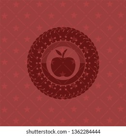 apple icon inside badge with red background