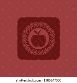 apple icon inside badge with red background