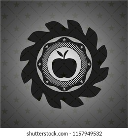 apple icon inside black badge