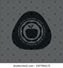 apple icon inside black badge