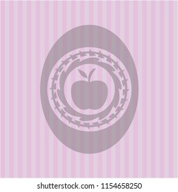 apple icon inside pink icon or emblem