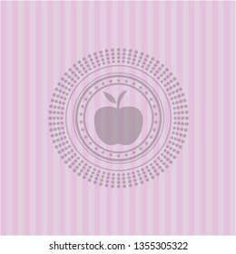 apple icon inside pink icon or emblem