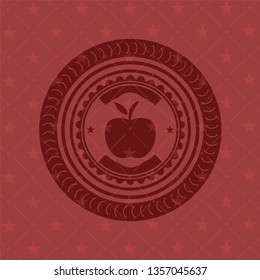 apple icon inside red icon or emblem
