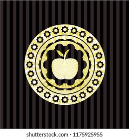 apple icon inside shiny badge