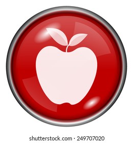 Apple icon. Internet button on white background. 