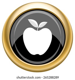 Apple icon. Internet button on white  background. EPS10 Vector. 