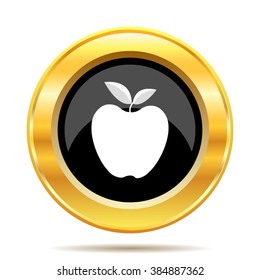 Apple icon. Internet button on white background. EPS10 vector.