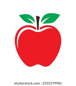 Apple icon isolated flat design. Apple vector icon. Apple symbol illustration