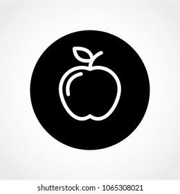 Apple Icon Isolated on White Background