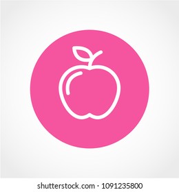 Apple Icon Isolated on White Background