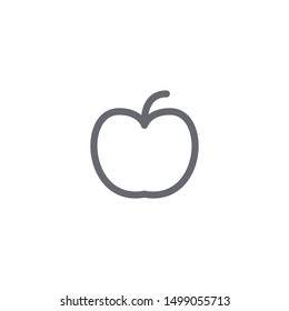 Apple icon isolated on white background. Education symbol modern, simple, vector, icon for website design, mobile app, ui. Vector Illustration