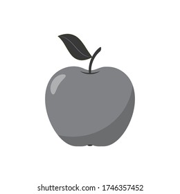 Icono de Apple aislado en fondo blanco. Ilustración del vector