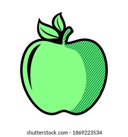 icono de manzana aislado en fondo blanco,
