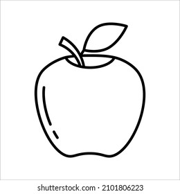 Apple Icon isolated on white background. Apple Icon page symbol for your web site design. Apple Icon Vector illustration. EPS 10