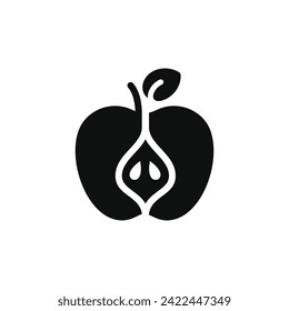 Apple icon isolated on white background
