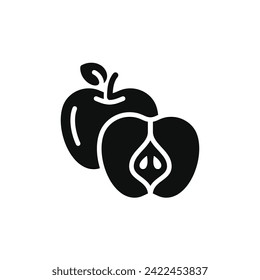 Apple icon isolated on white background